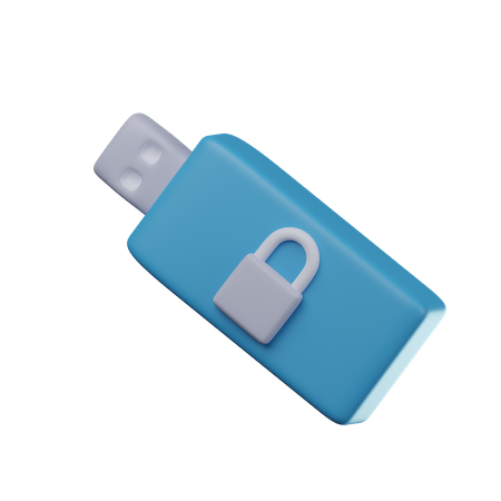 Clé USB sécurisée  3D Icon