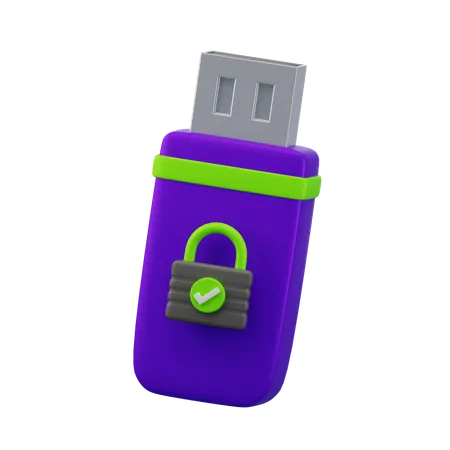 Sécurité du lecteur USB  3D Icon