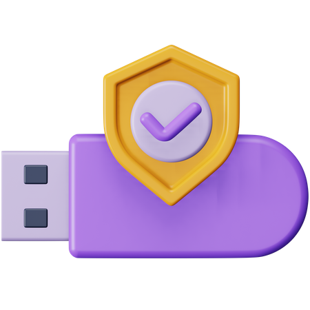 Sécurité du lecteur USB  3D Icon