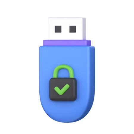 Sécurité du lecteur USB  3D Icon