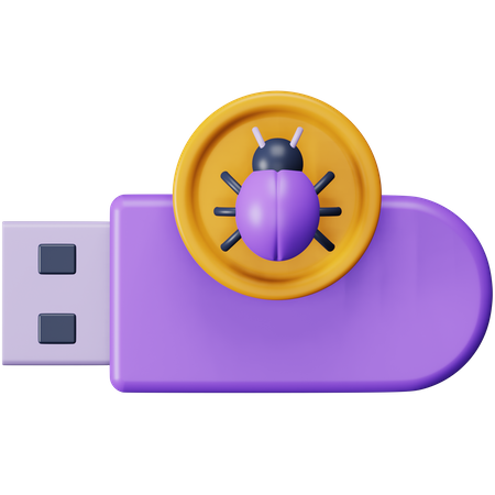 Virus de clé USB  3D Icon