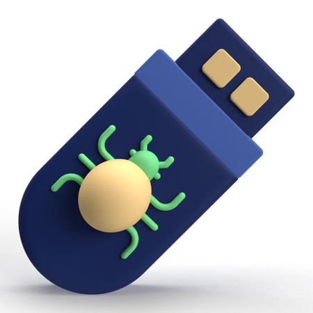 Virus de clé USB  3D Icon