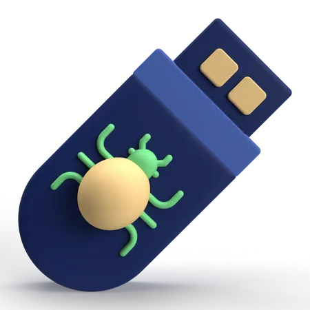 Virus de clé USB  3D Icon