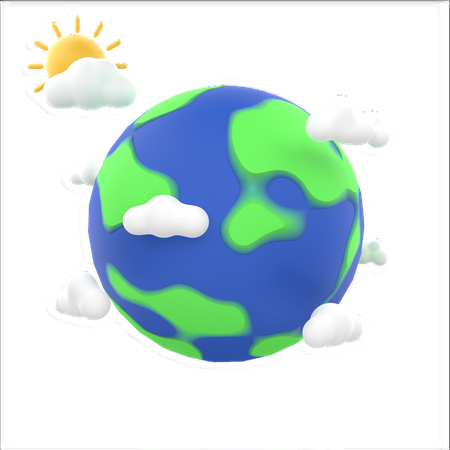 Clean Earth 3D Illustration