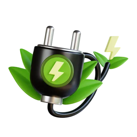 Clean Electrical Energy  3D Icon