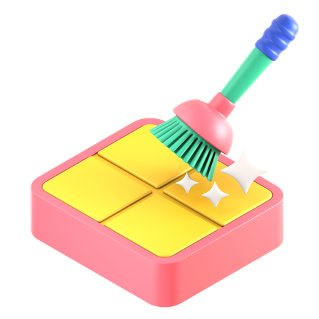 Clean Floor  3D Icon