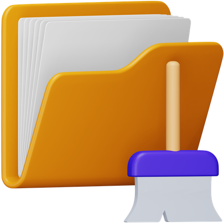 Clean Folder  3D Icon