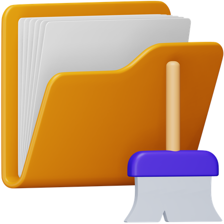 Clean Folder  3D Icon