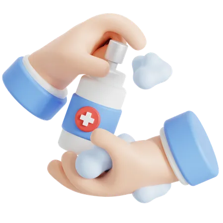 Hand Sanitizer For Hands 3D Icon