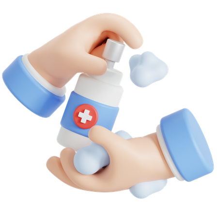 Clean hands  3D Icon