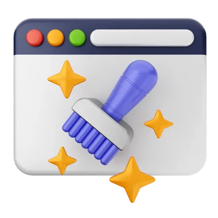 Clean Internet Security  3D Icon