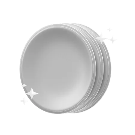 Clean Plate  3D Illustration