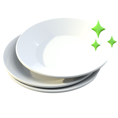 Clean Plates  3D Icon