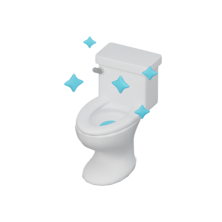 Clean Toilet  3D Icon