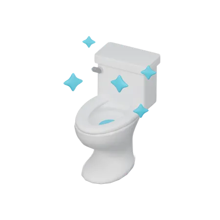 Clean Toilet 3 D Icon 3D Icon