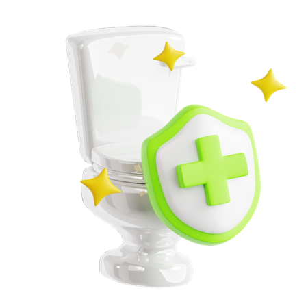 Clean Toilet  3D Icon