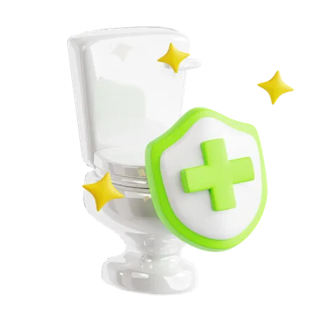 Clean Toilet  3D Icon