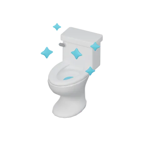 Clean Toilet  3D Icon