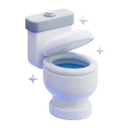 Clean Toilet  3D Icon
