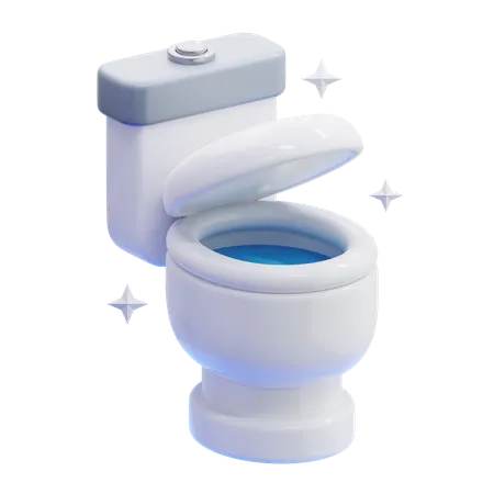 Clean Toilet  3D Icon