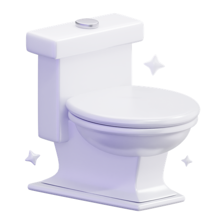 Clean Toilet  3D Icon