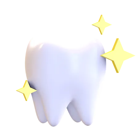 Clean Tooth  3D Illustration