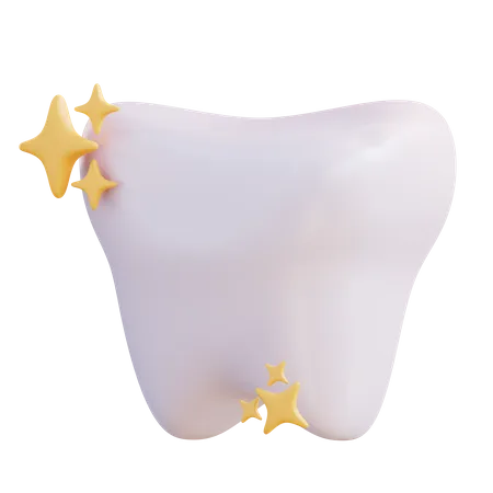 3 D Illustration Clean Shining Teeth 3D Icon