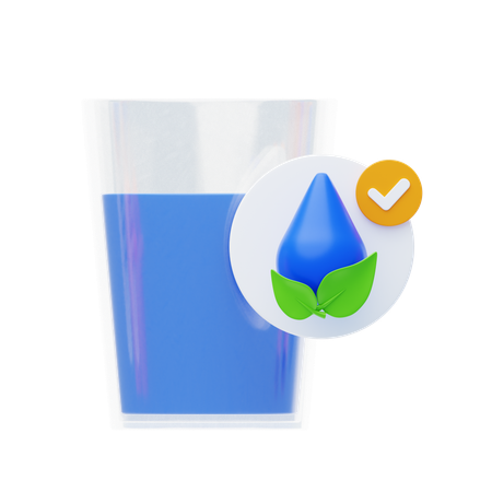 きれいな水  3D Icon