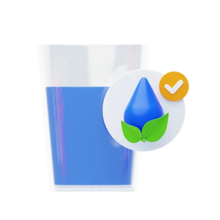 きれいな水  3D Icon