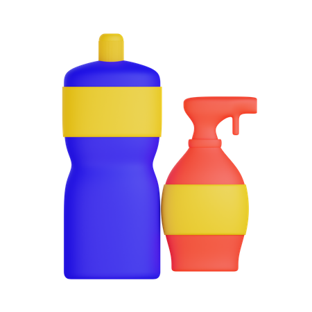 Cleaner Bottle 3D Illustration