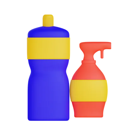 Cleaner Bottle  3D Illustration