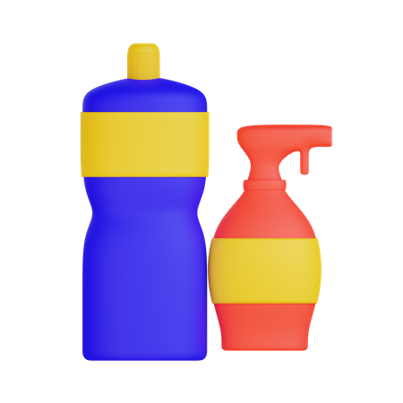 Cleaner Bottle  3D Illustration