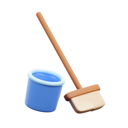 Cleaning Broom  3D Icon