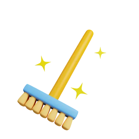 Cleaning broom  3D Illustration
