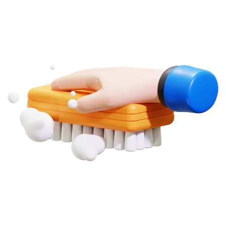 Cleaning brush  3D Icon
