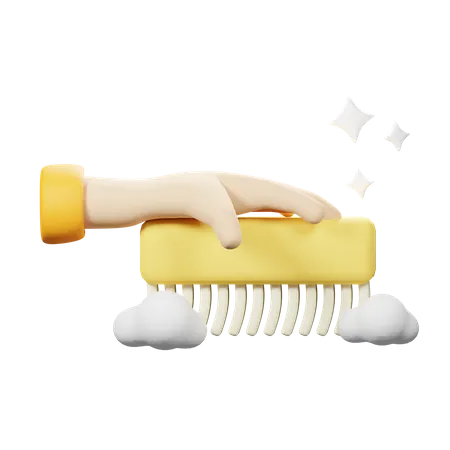 Cleaning Brush 3D Icon