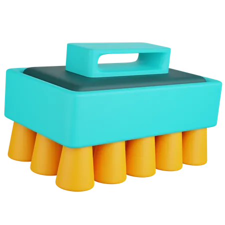 3 D Icon Illustration Cleaning Brush 3D Icon