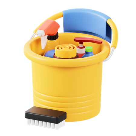 Cleaning Bucket  3D Icon