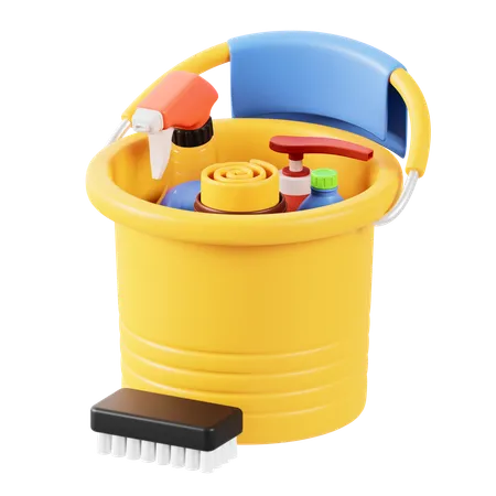 Cleaning Bucket  3D Icon
