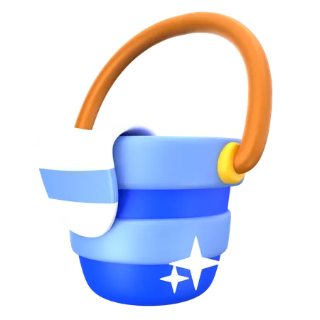 Cleaning Bucket  3D Icon