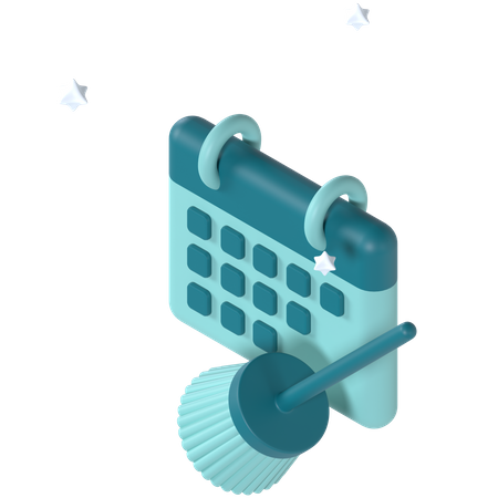 Cleaning Calendar  3D Icon