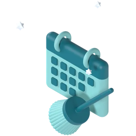 Cleaning Calendar  3D Icon