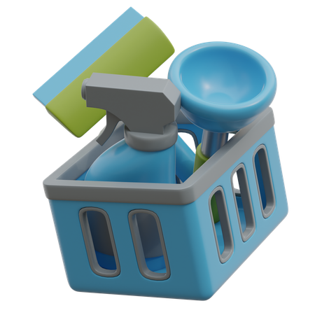 Cleaning Cart  3D Icon