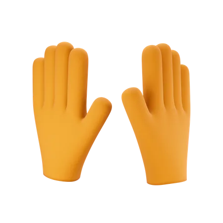 Cleaning gloves  3D Illustration