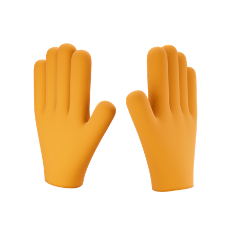 Cleaning gloves 3D Illustration