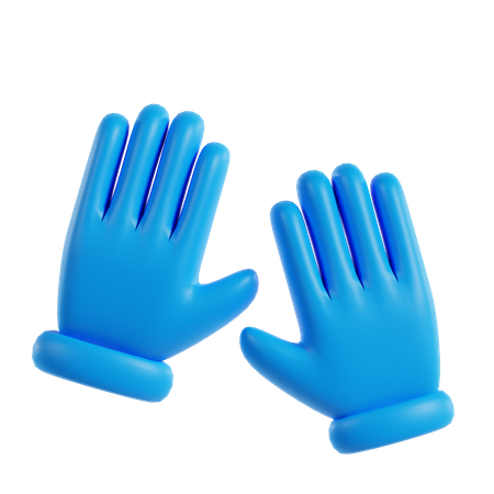 Cleaning Gloves 3D Icon