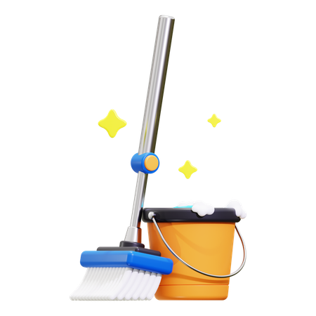 Cleaning mop  3D Icon