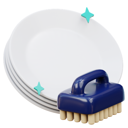Cleaning Plate  3D Icon