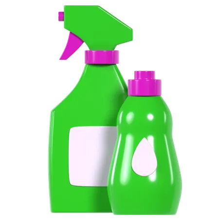 Cleaning products  3D Illustration