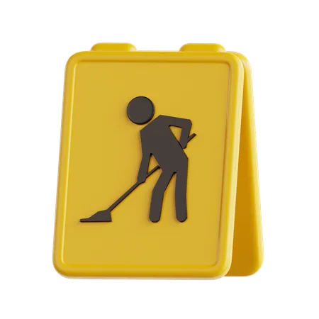 Cleaning Sign  3D Icon